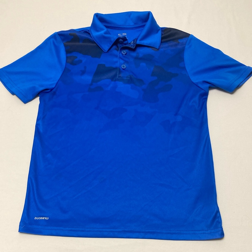 Champion Blue Polo Sporty Geometric Design
